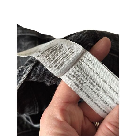 Abercrombie & Fitch Ultra High Rise Ankle Straight Jeans size 30 Washed Gray Dis - Picture 6 of 8